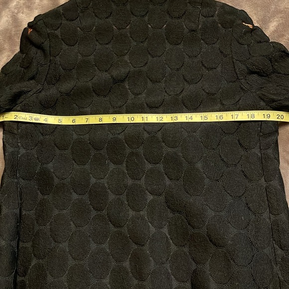 VINTAGE | Black Dotted Lace Cardigan - sz S/M - Picture 8 of 10